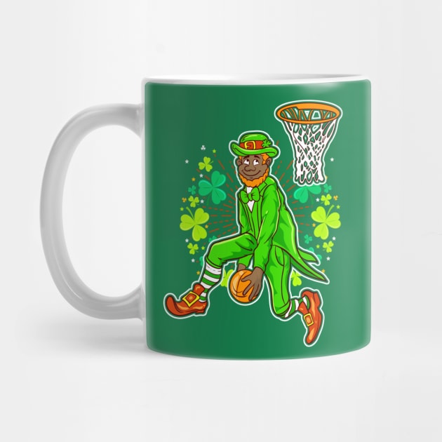 African American Black Leprechaun Basketball St Patrick's Day by E